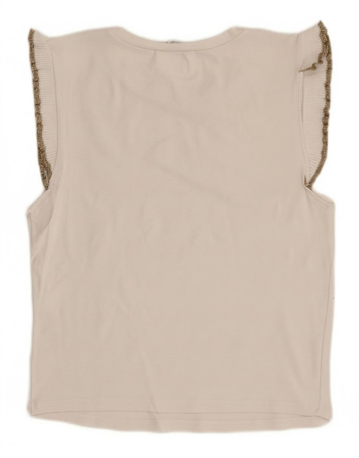 Zara Chemisier sans manches pour femme UK 12 Blanc moyen