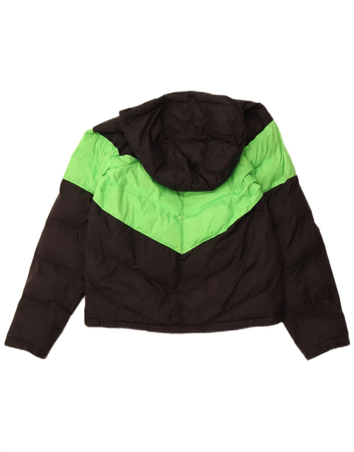 NIKE Veste matelassée à capuche pour garçon 13-14 ans XL Noir Colorblock Polyester