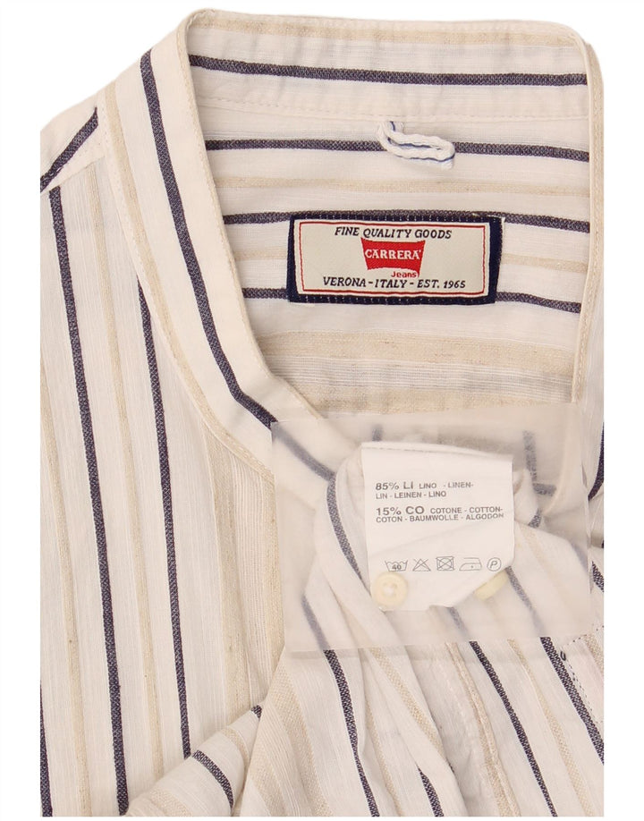 Carrera Chemise Regular Fit Grand Lin Rayé Blanc