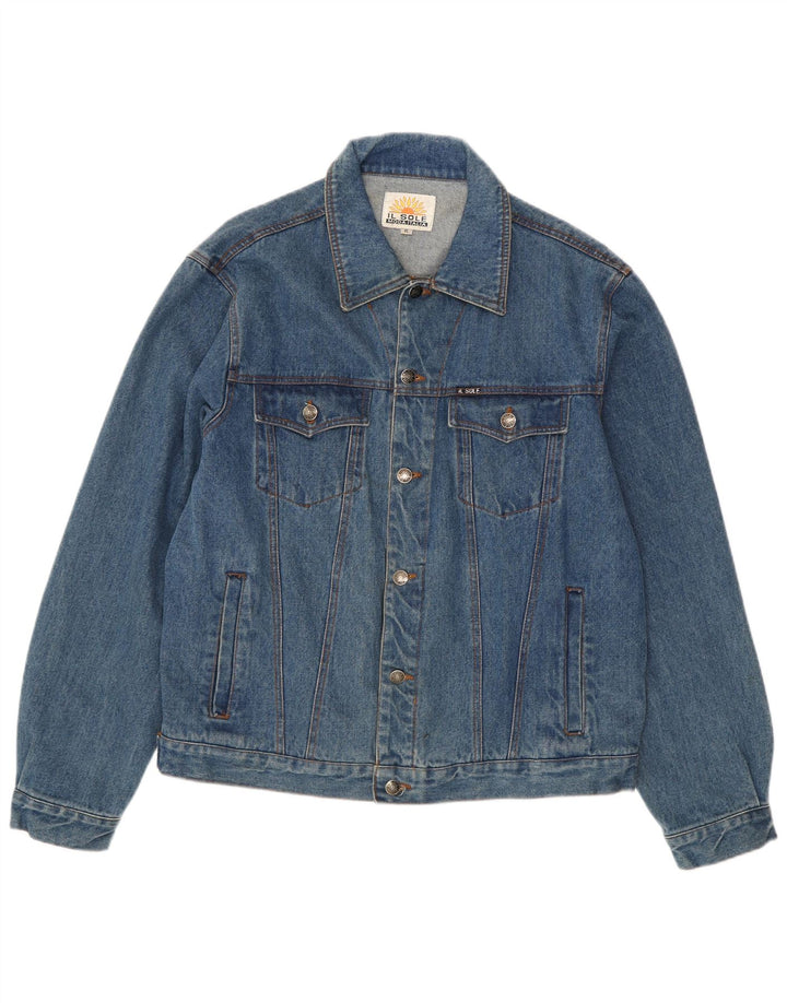veste en denim homme vintage UK 42 XL Bleu Coton Classique