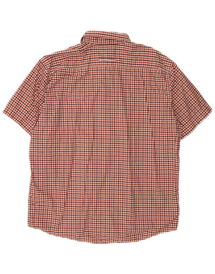 Camel Active Chemise à manches courtes pour homme Coupe régulière 2XL Rouge Vichy Coton