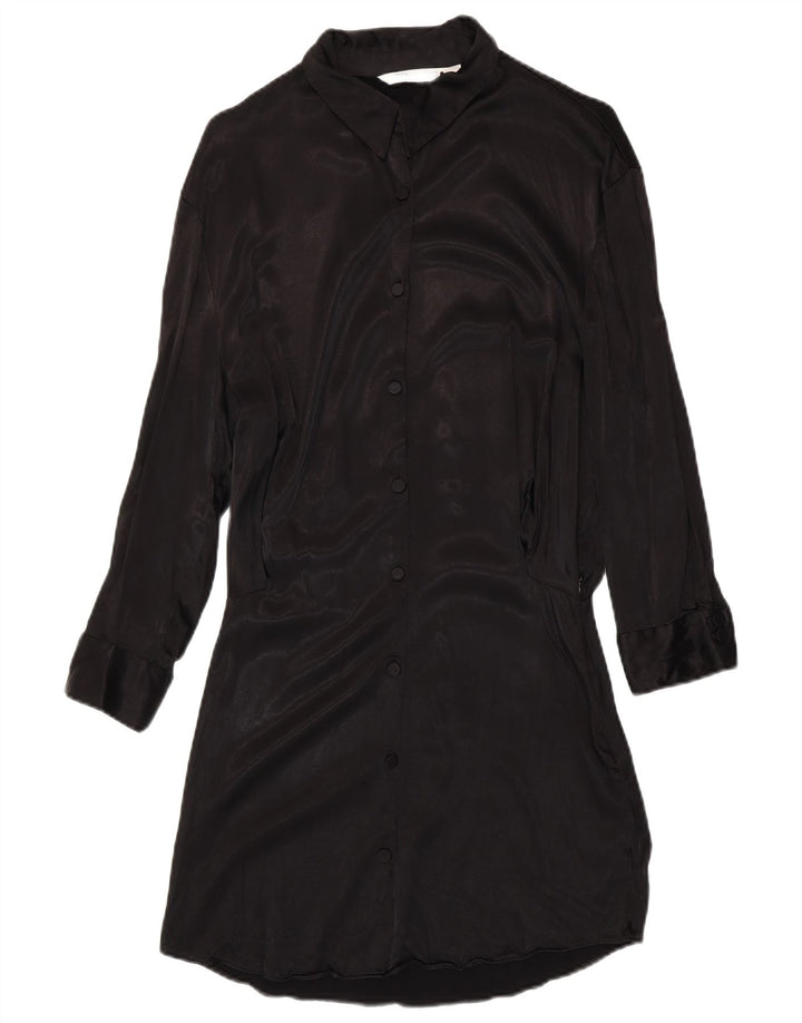 Zara Robe chemise pour femme UK 18 XL Noir