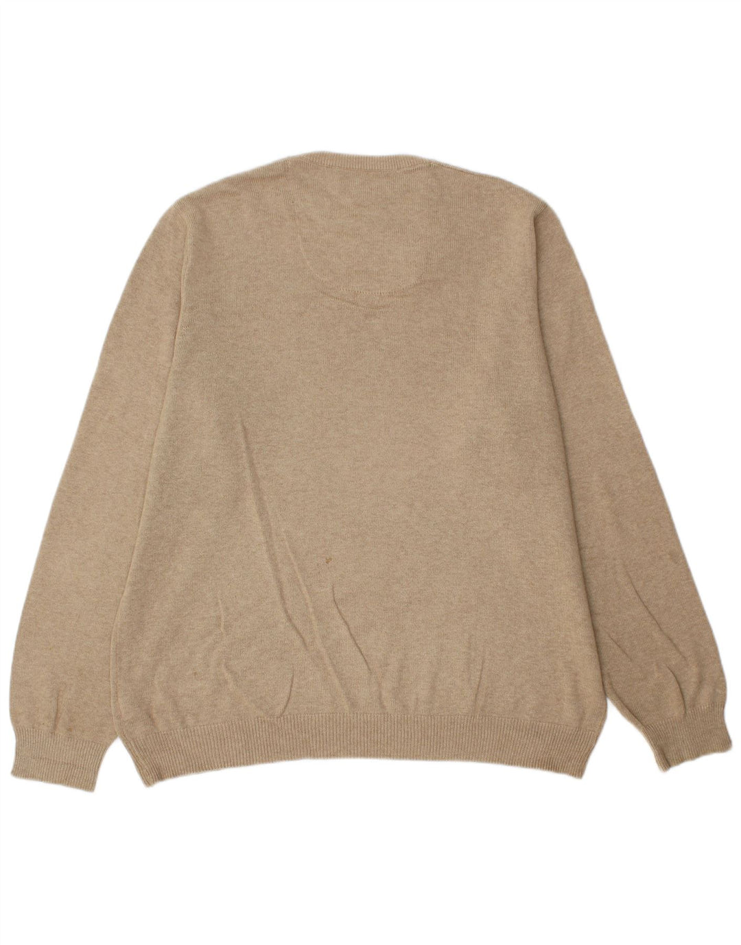 Marks & Spencer Pull coupe classique à col en V pour homme, grand coton beige