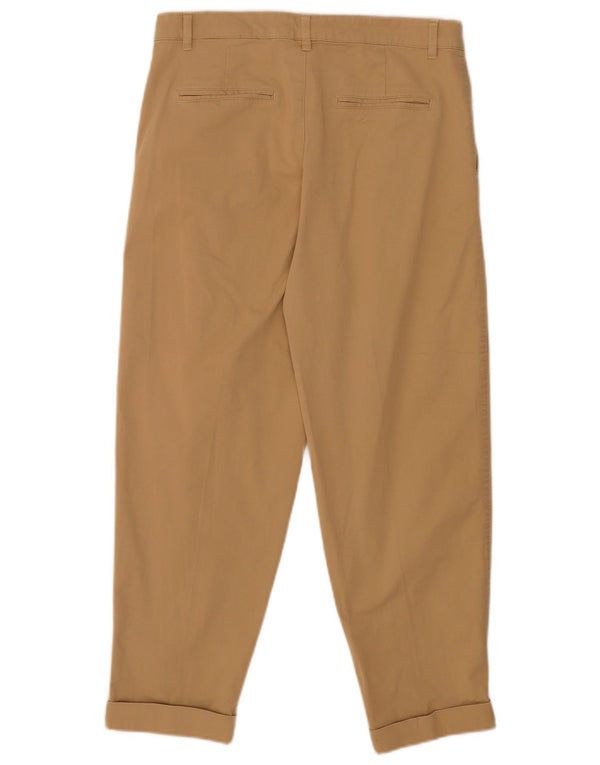 Zara Pantalon chino court fuselé pour femme EU 40 Medium W30 L25 Beige