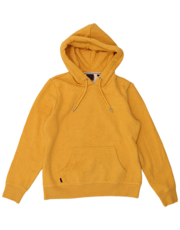 Superdry Pull à capuche pour femme UK 12 en coton jaune moyen