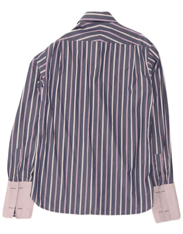 Ted Baker Chemise formelle pour homme Taille 15 1/2 Coton à fines rayures violet moyen