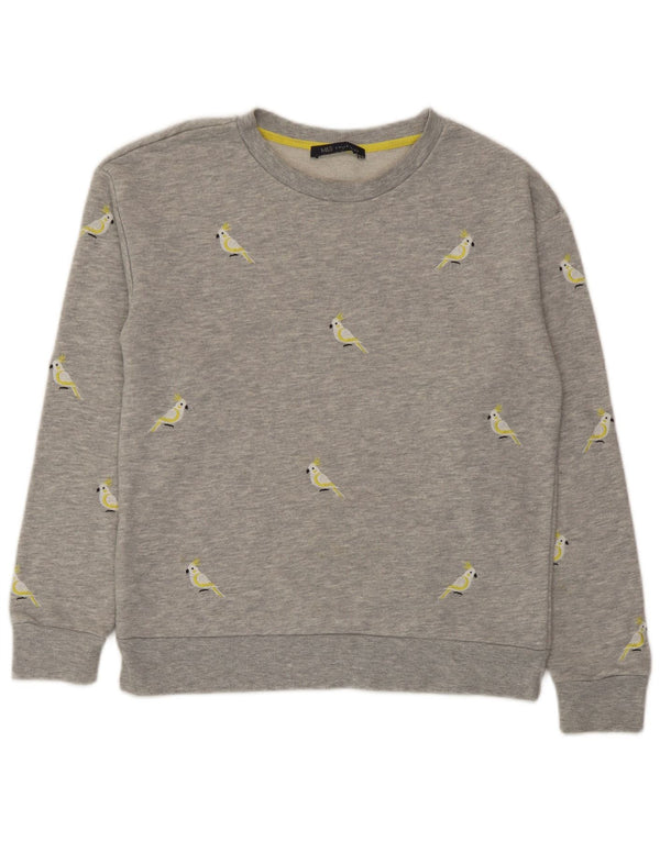 Marks & Spencer Sweat-shirt graphique pour femme UK 10 Petit Gris Polyester