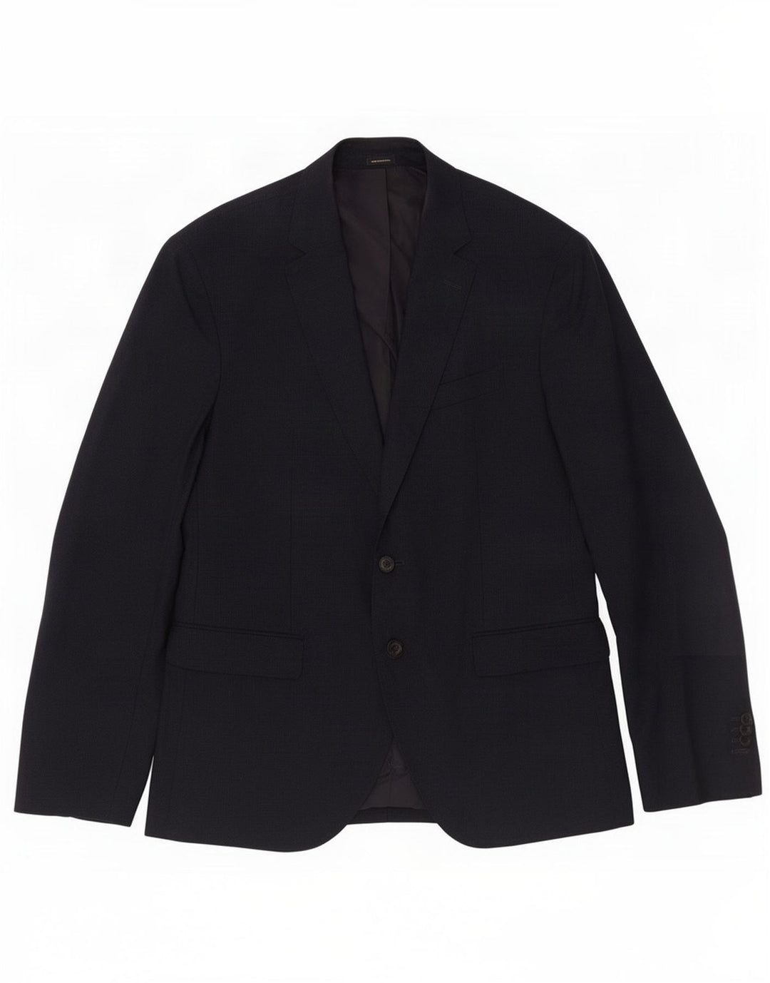 Massimo Dutti Veste blazer à 2 boutons pour homme EU 52 Grande laine bleu marine