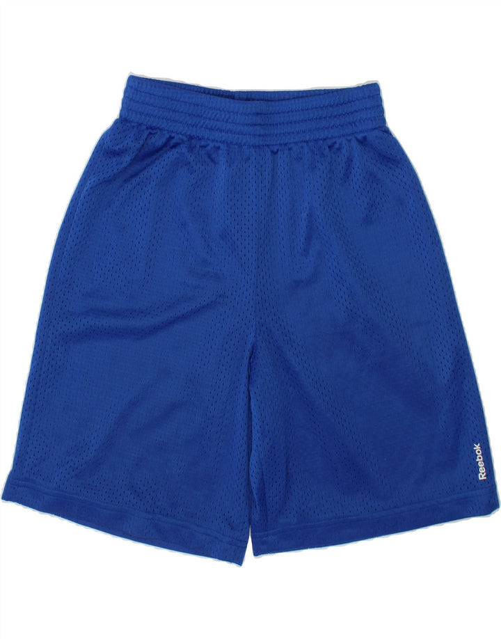 REEBOK Boys Sport Shorts 8-9 Years Small Blue Polyester Vintage Reebok and Second-Hand Reebok from Messina Hembry 