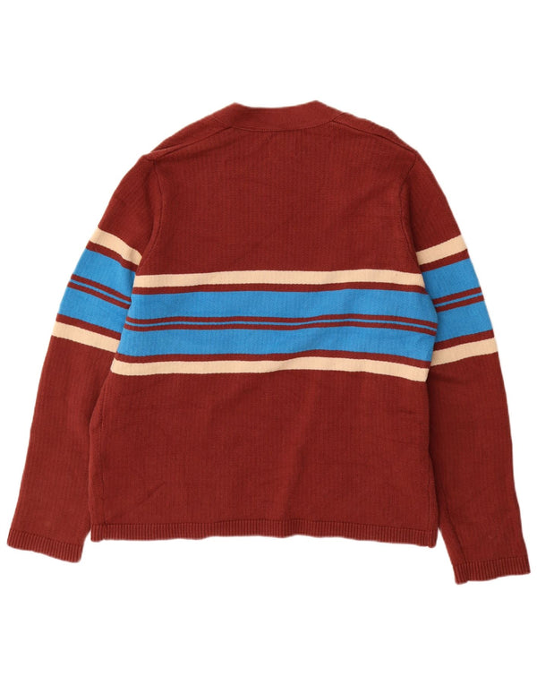 LEVI'S Cardigan surdimensionné pour homme, coupe décontractée, petit, rayé marron