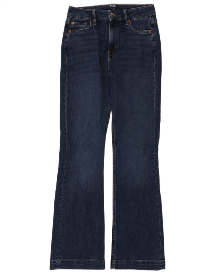 Marks & Spencer Jean évasé pour femme UK 10 Small W28 L31 Bleu Coton