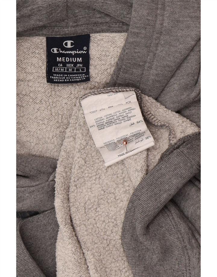 CHAMPION Pull à Capuche Graphique Homme Gris Moyen Coton