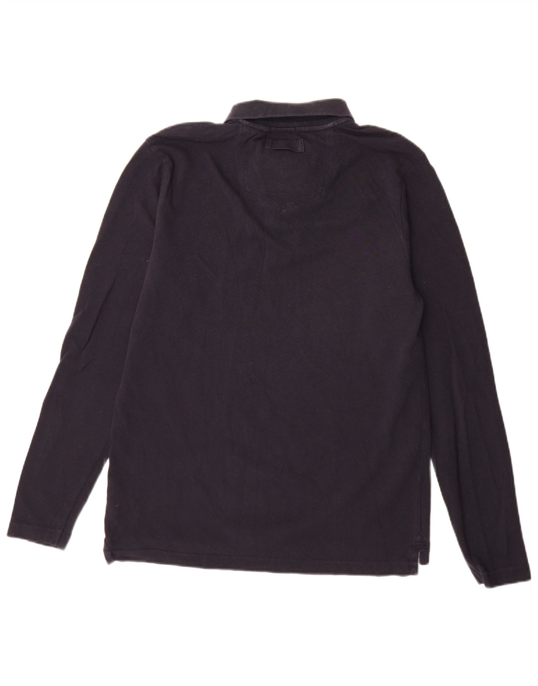 Fat Face Polo à Manches Longues Homme Bleu Marine Moyen Coton
