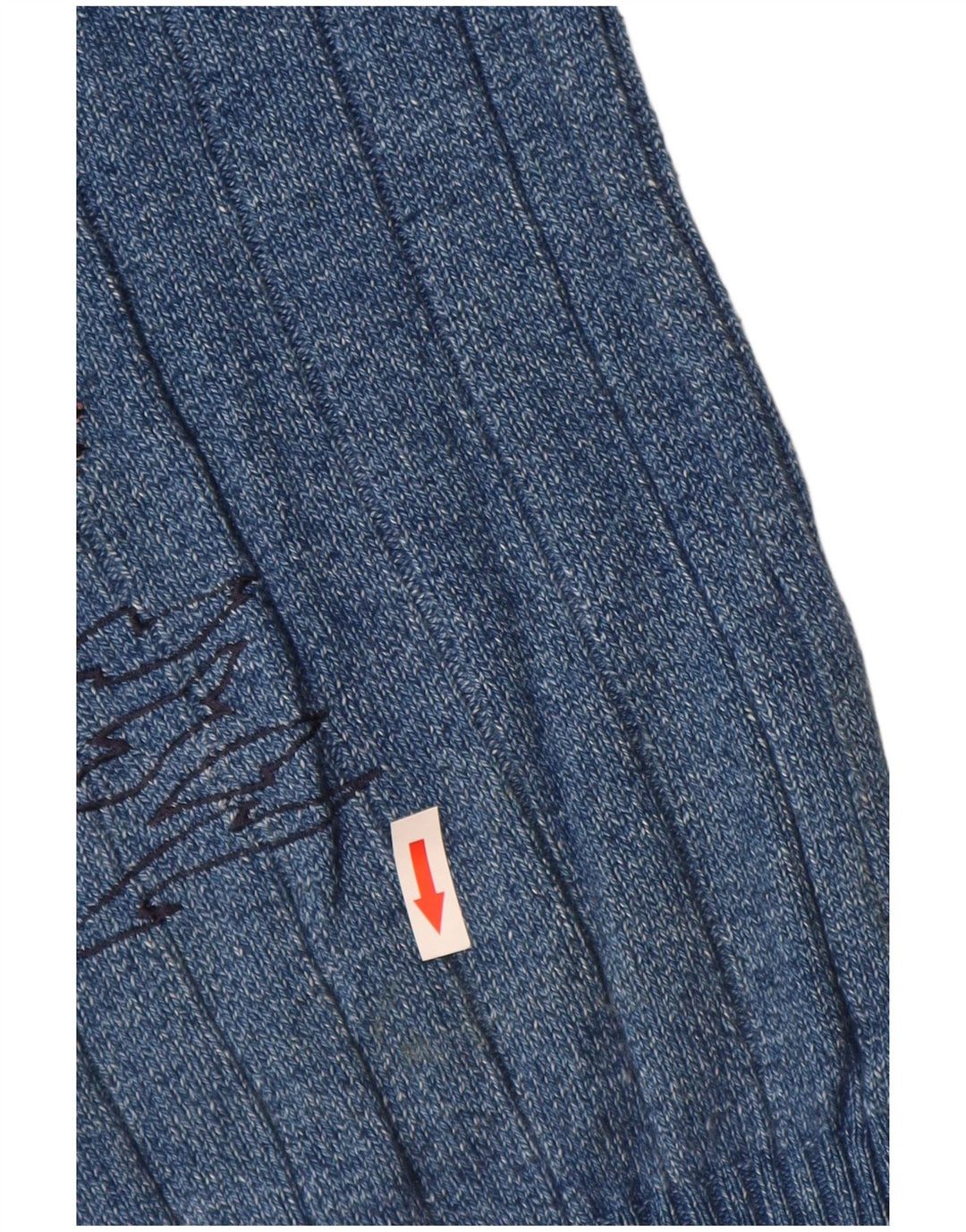 vintage Homme Graphique Col V Pull Pull XL Bleu Coton Comics