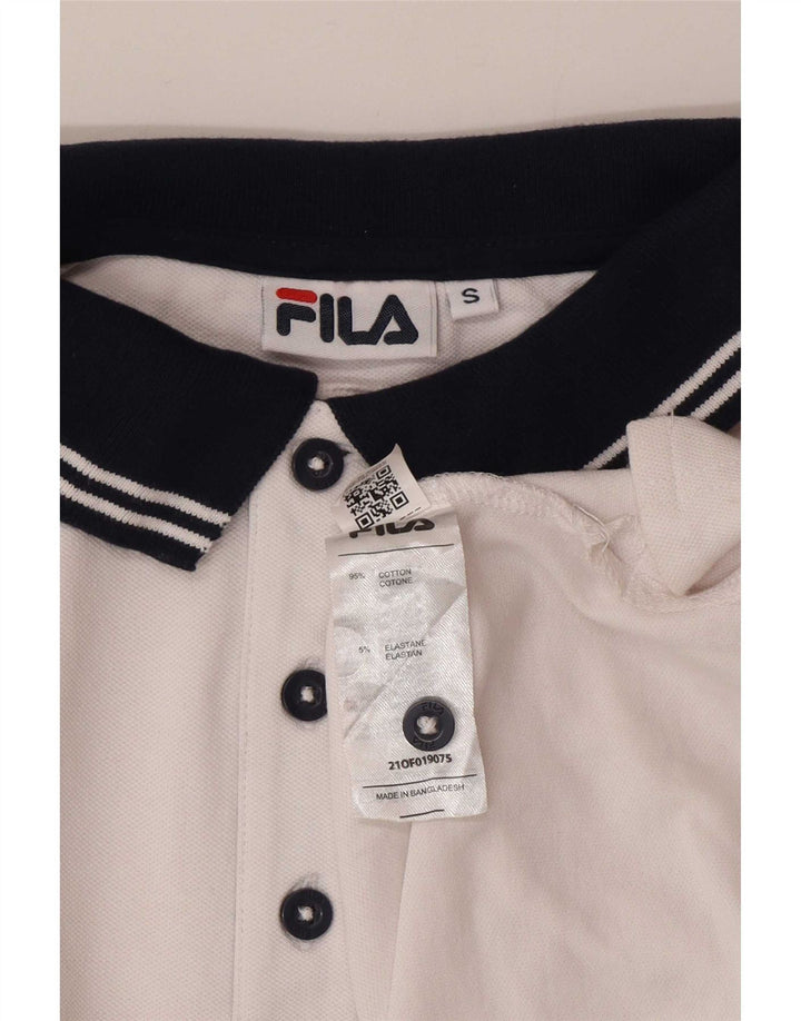 Fila Polo Homme Petit Blanc Colorblock Coton