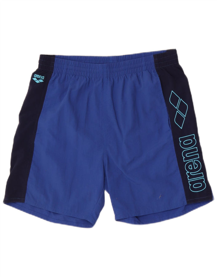 Arena Short de Bain Graphique Homme Large Bleu Polyester Colorblock