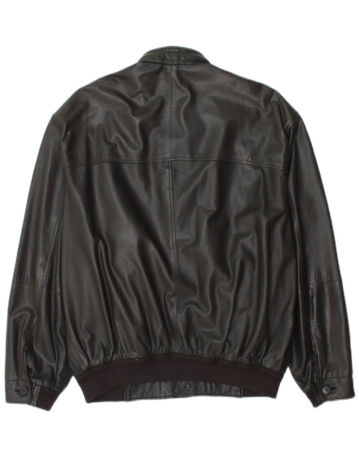 KAPRAUN Veste en cuir pour homme UK 40 Large Noir