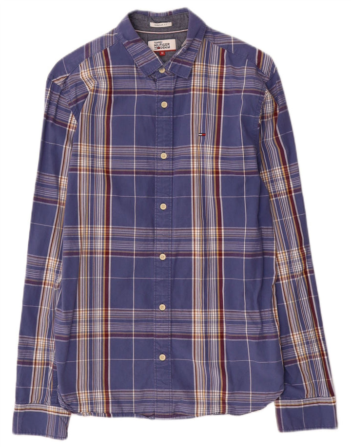 Tommy Hilfiger Chemise Regular Fit Homme Bleu Moyen à Carreaux Coton