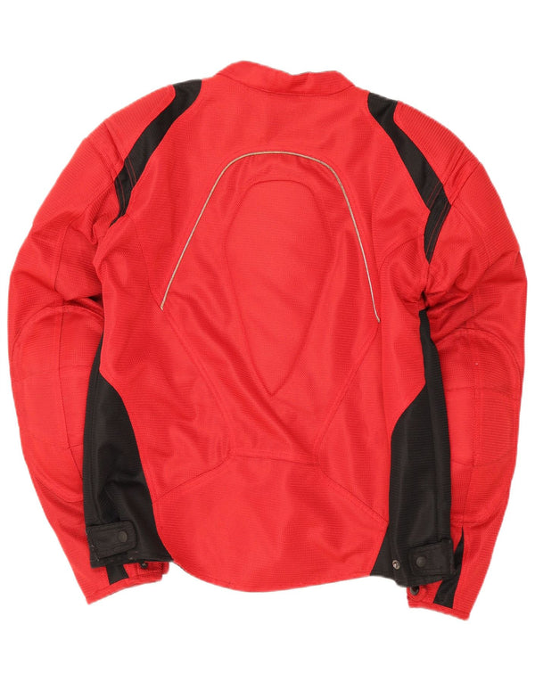 vintage Veste Racer Homme UK 42 XL Colorblock Rouge