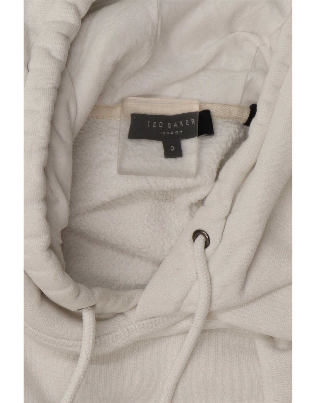 Ted Baker Pull à capuche surdimensionné pour femme Taille 3 Blanc moyen