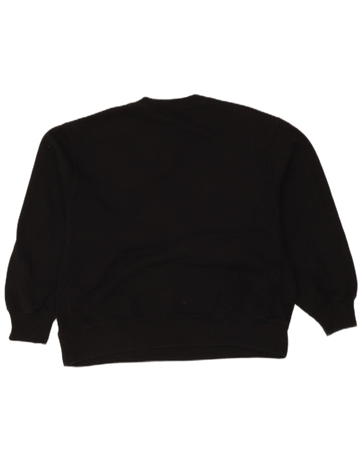 Zara Sweat-shirt surdimensionné pour femme UK 16 Grand coton noir