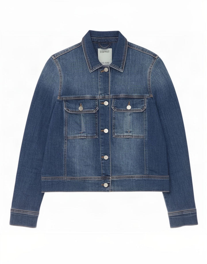 Esprit Veste en jean pour femme UK 12 Bleu moyen Coton