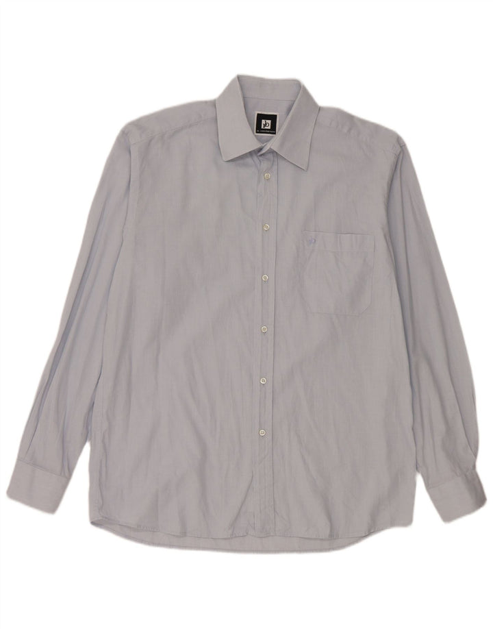 Roccobarocco Chemise Homme Taille 41 16 Grand Coton Bleu