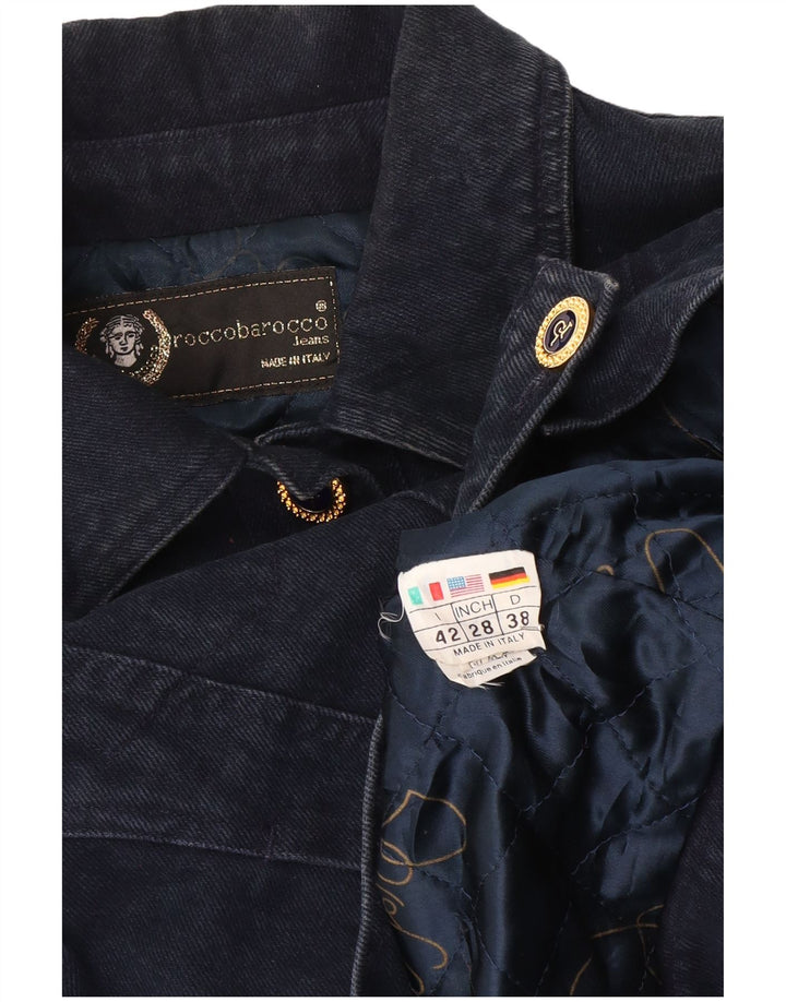 Roccobarocco Veste en Jean Femme IT 42 Coton Bleu Marine Moyen