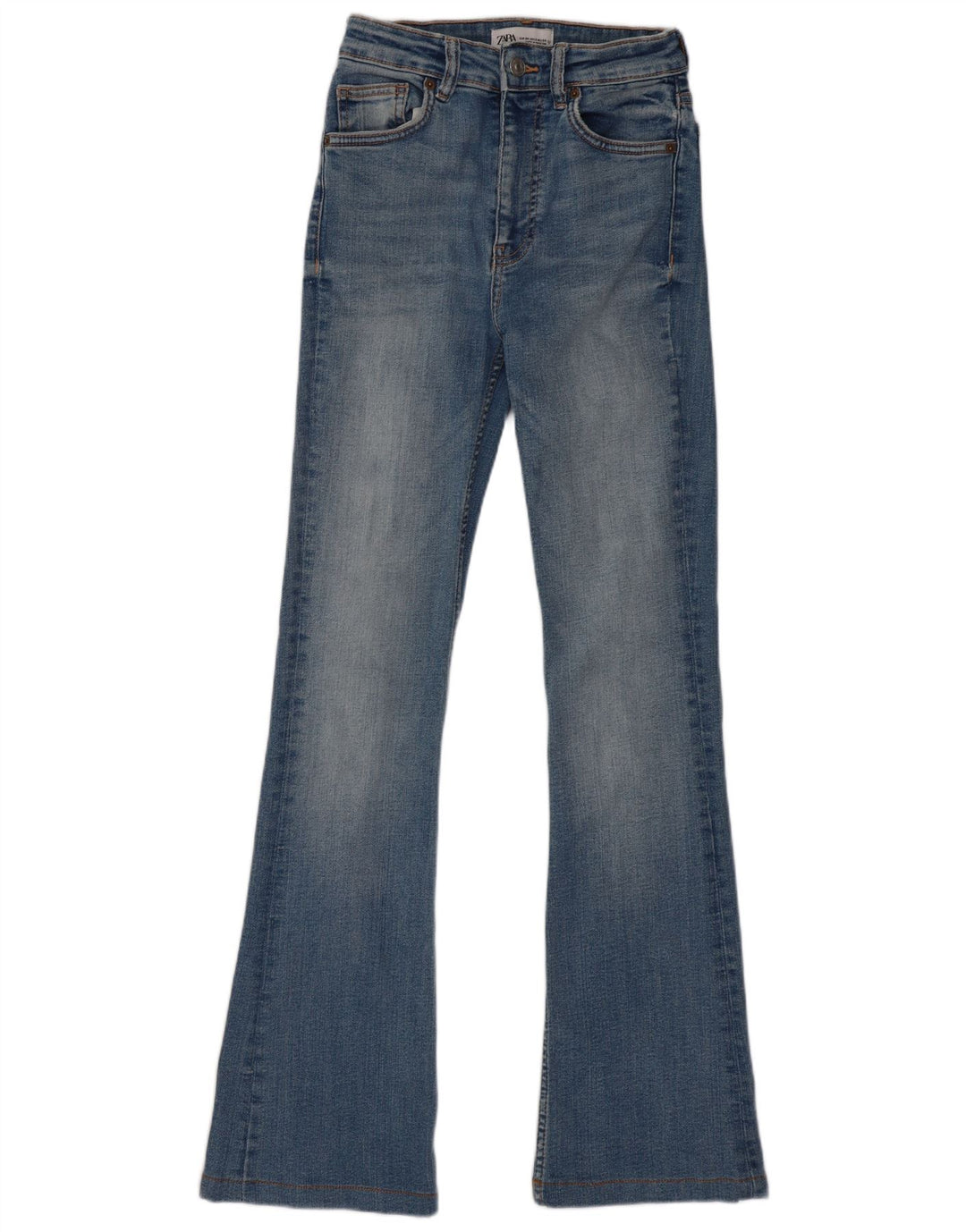 Zara Jean évasé pour femme EU 34 2XS W24 L30 Bleu