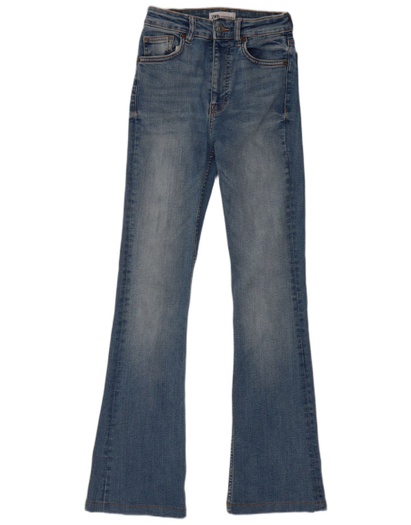 Zara Jean évasé pour femme EU 34 2XS W24 L30 Bleu