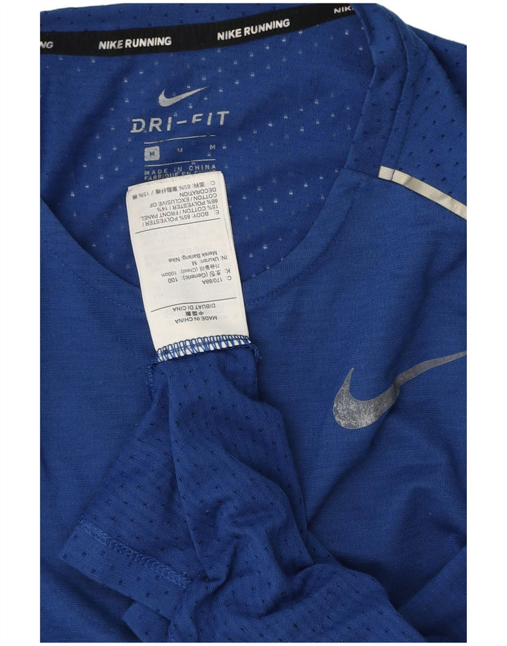 NIKE T-Shirt Dri Fit Homme Bleu Moyen Polyester