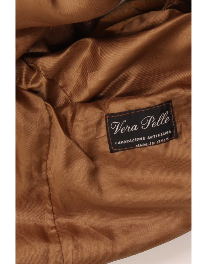veste en daim femme vintage IT 48 XL Cuir Beige