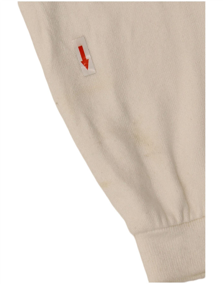 Zara Womens Crop Sweatshirt Jumper UK 10 Petit Blanc