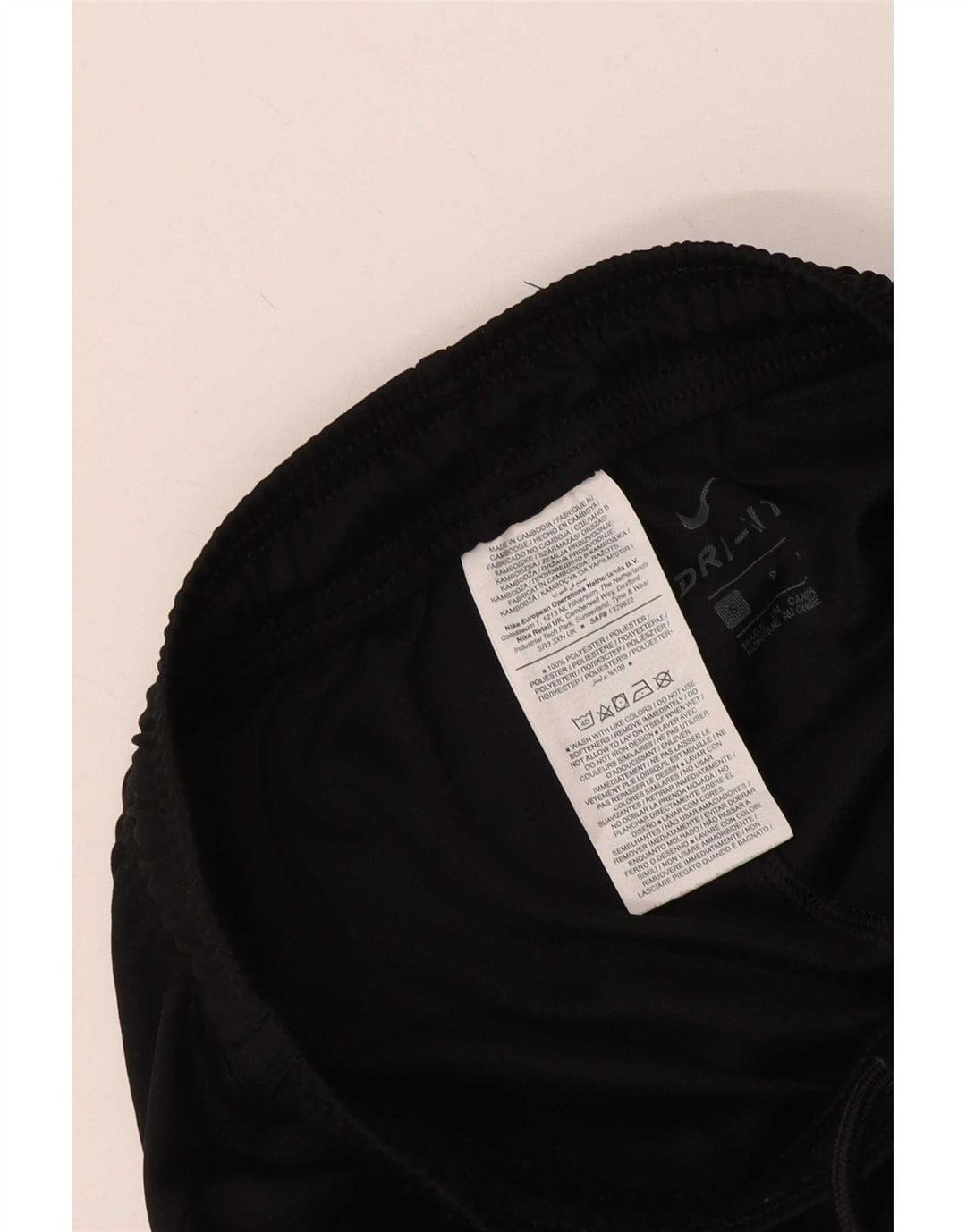 Nike Short de sport Dri Fit pour femme UK 8 Small Noir Polyester