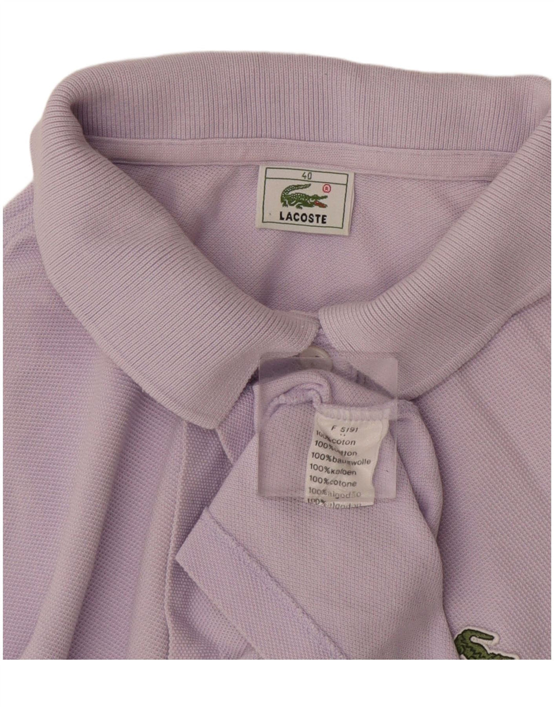 Lacoste Polo Femme Taille 40 Coton Violet Moyen