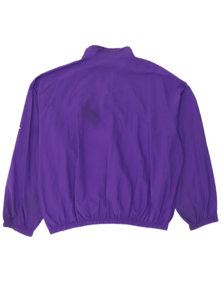 vintage Mens Pull Survêtement Top Veste Taille Unique Nylon Violet