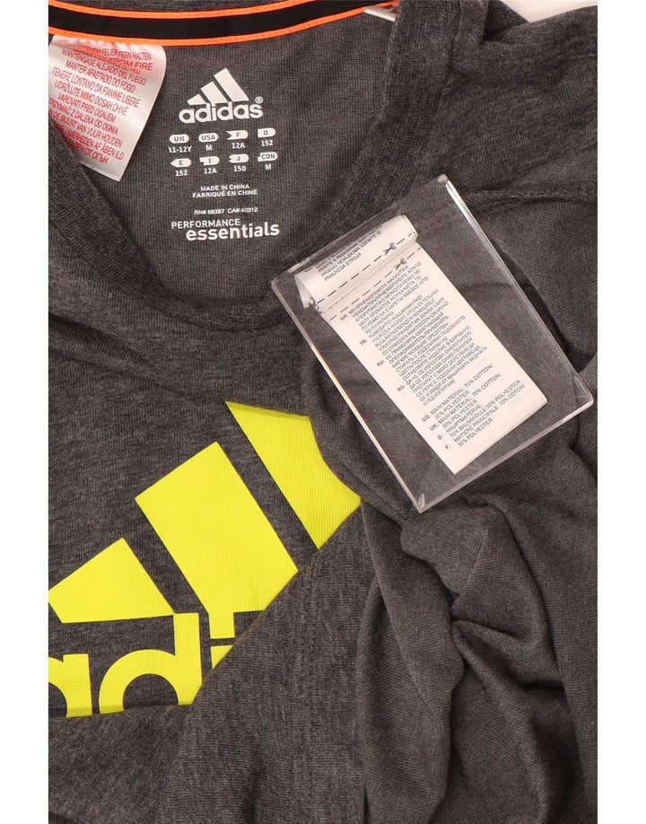 Adidas T-Shirt Graphique Garçon 11-12 ans Gris Coton