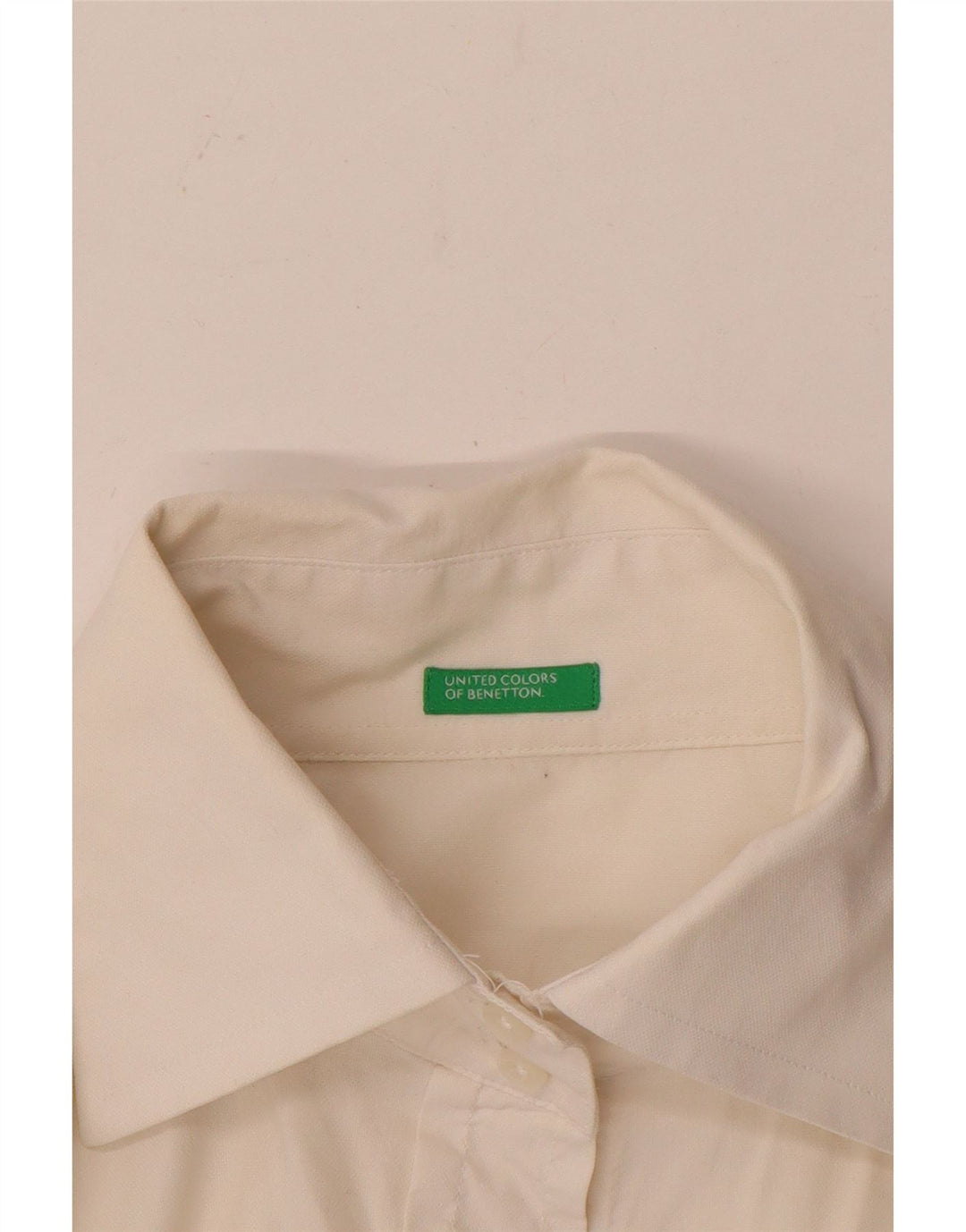Benetton Chemise Femme UK 12 Medium Blanc