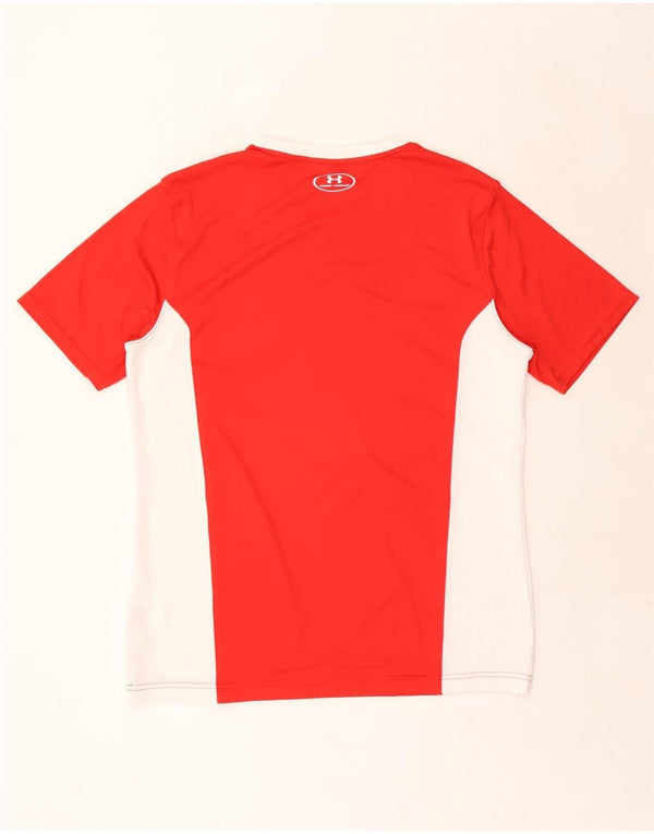 Under Armour T-Shirt Heat Gear Homme XL Rouge Colorblock Polyester