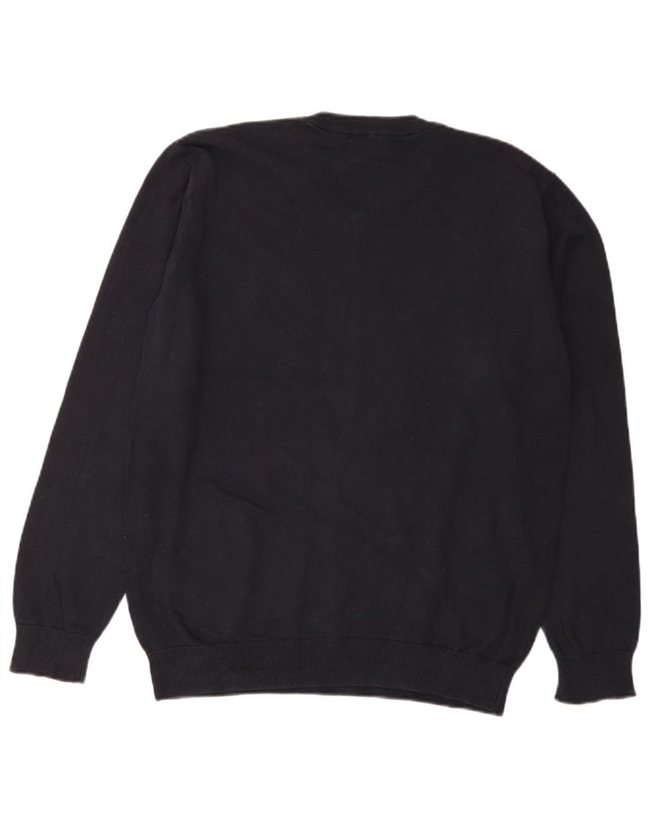 Pierre Cardin Pull Col V Homme Bleu Marine Moyen Coton