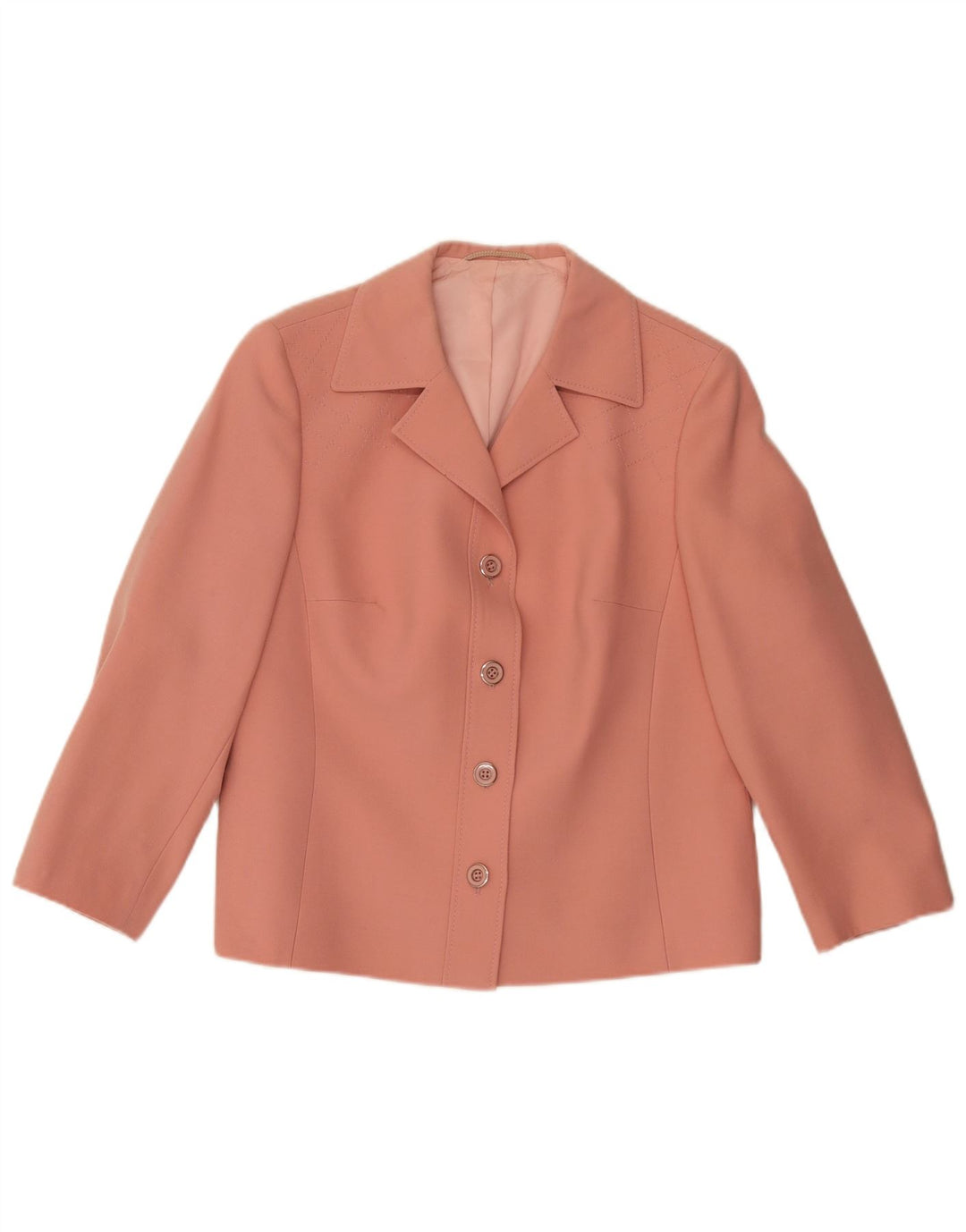 Goldix Veste Blazer 4 Boutons Femme UK 12 Laine Rose Moyen