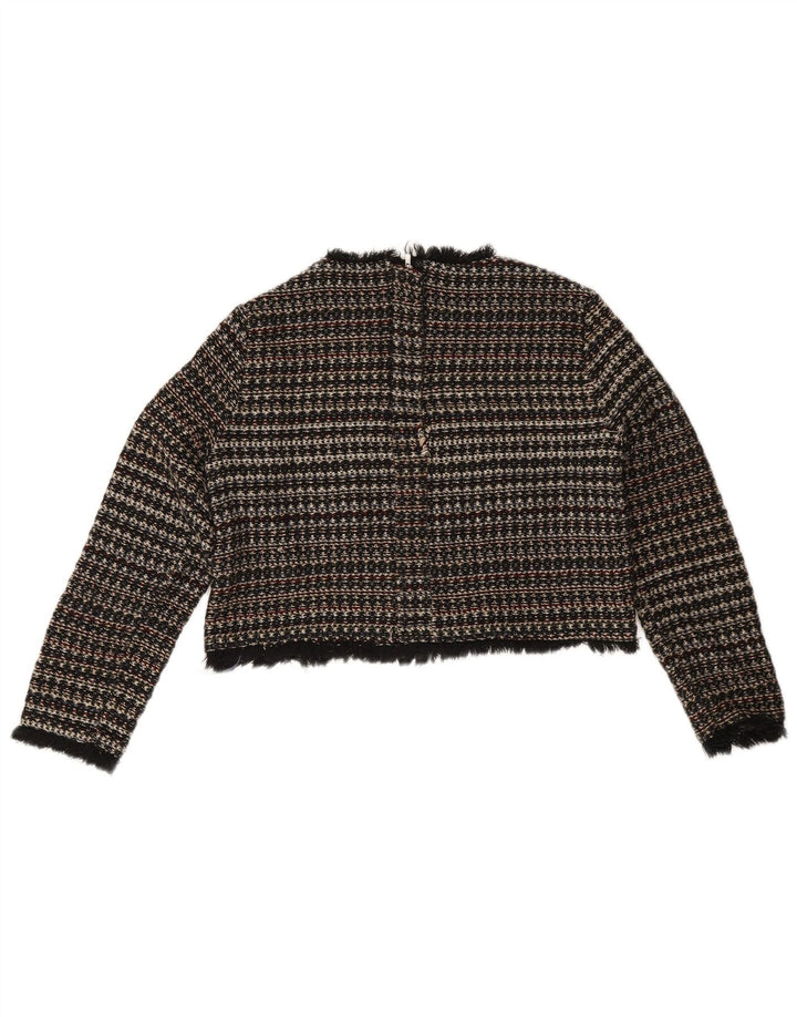 Zara Pull col bateau pour femme UK 12 Medium Multicolore Rayé