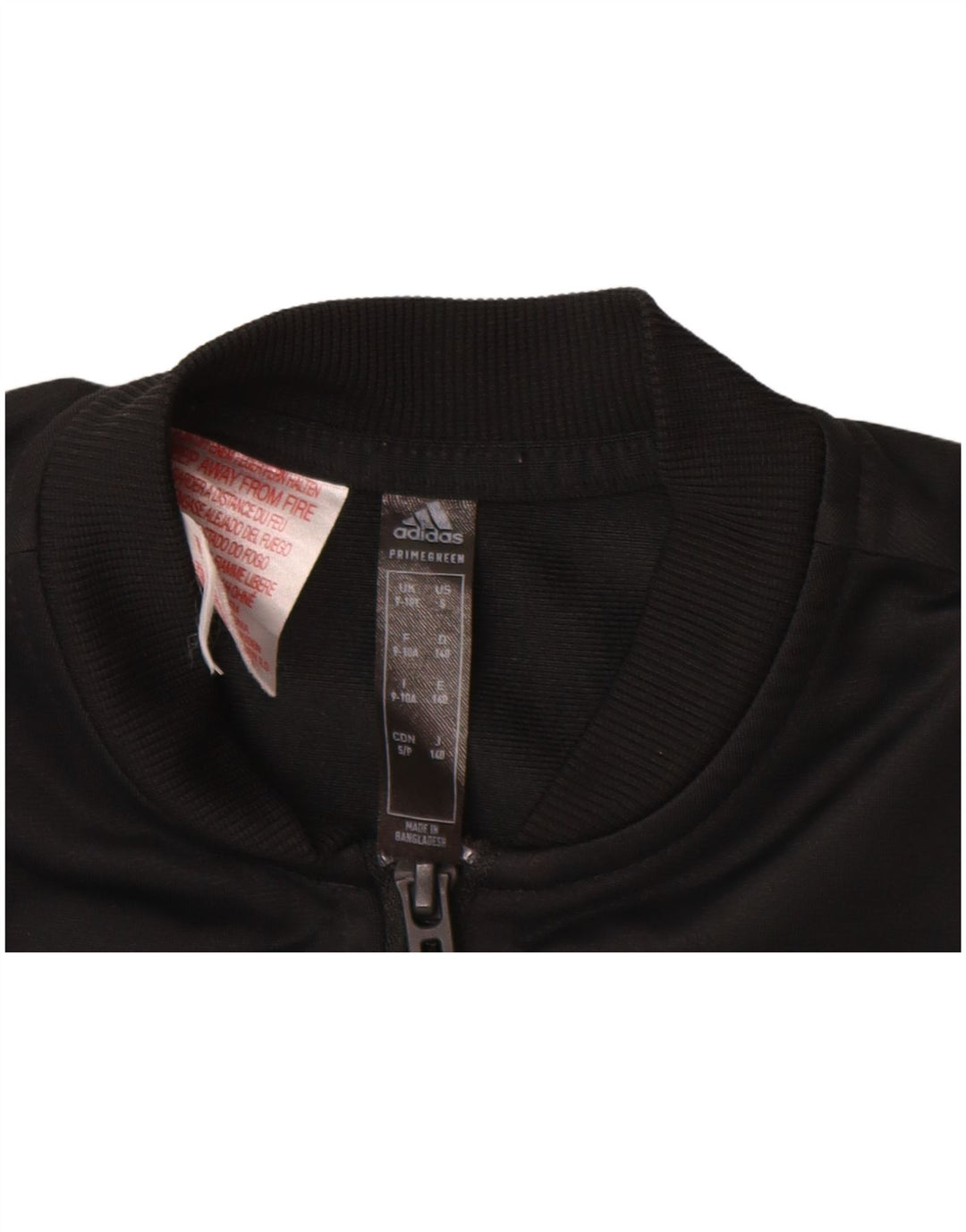 ADIDAS Veste de survêtement Primegreen Fille 9-10 ans Noir Polyester