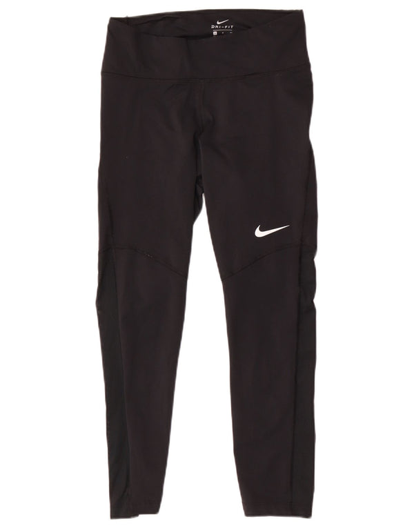 Nike Legging court Dri Fit pour femme UK 8 Small Noir Polyester