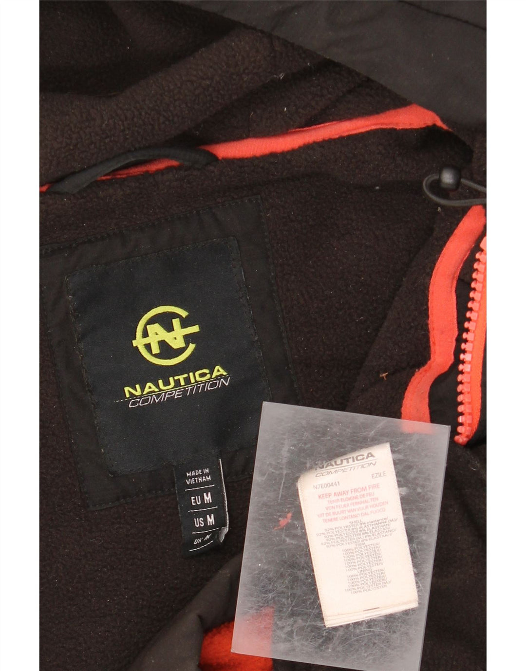 NAUTICA Pull à capuche à col zippé pour homme en polyester noir moyen