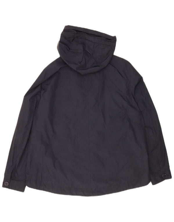 Massimo Dutti Veste bomber surdimensionnée à capuche pour femme UK 14 Bleu marine moyen