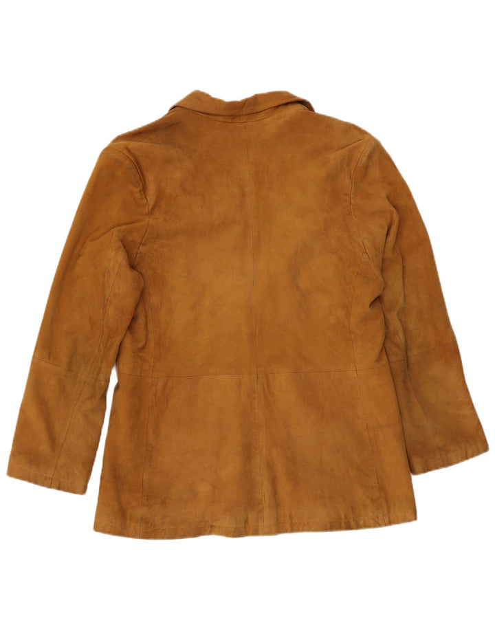 vintage Femme 2 Boutons Blazer En Daim Veste IT 50 XL Marron