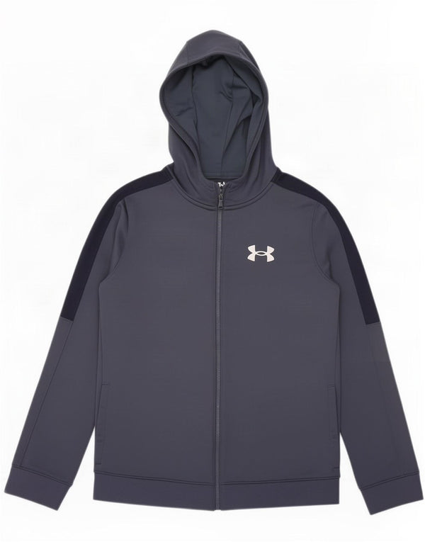 Under Armour Sweat à capuche zippé pour garçon 11-12 ans Bleu marine Taille L