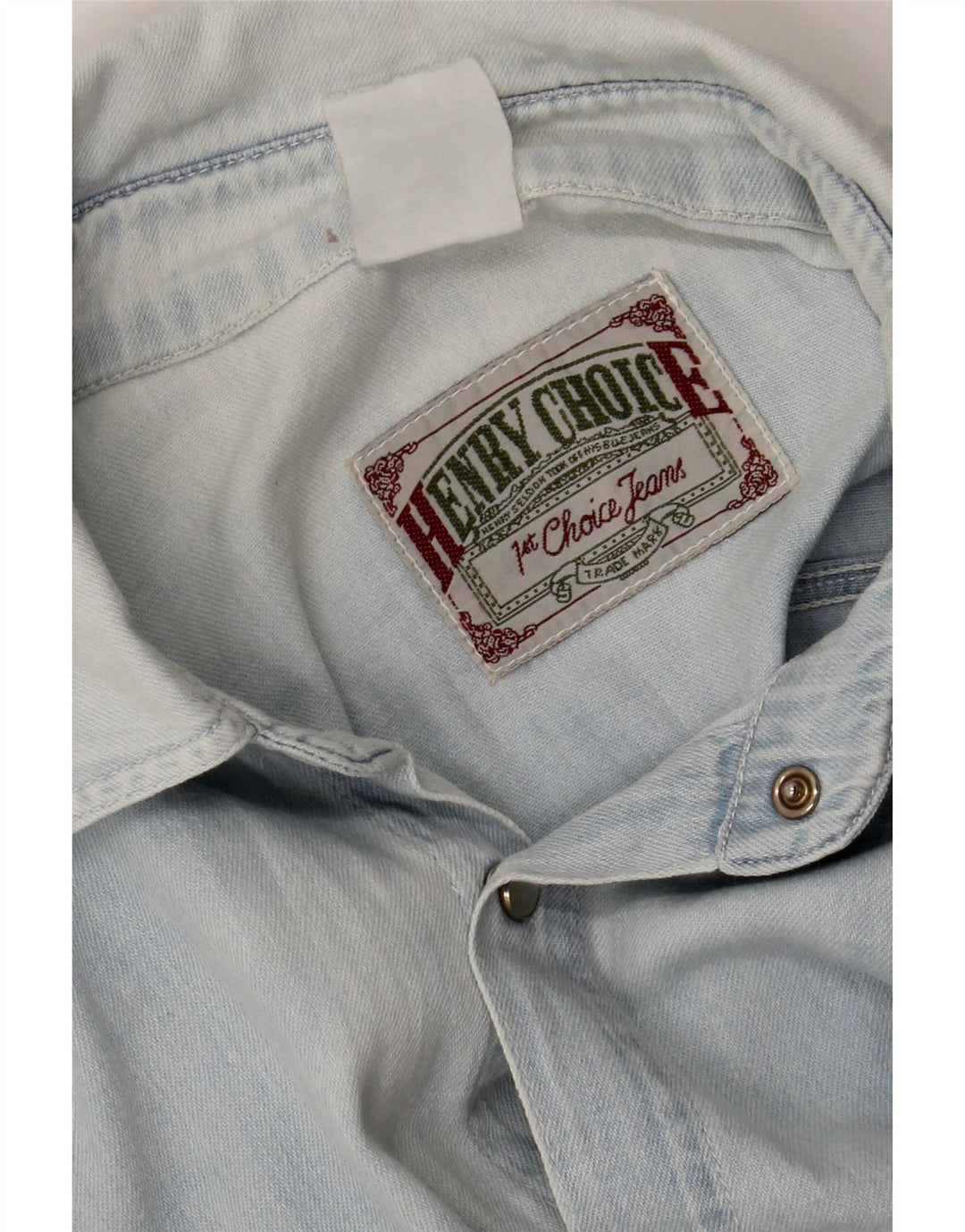 Chemise en jean vintage pour homme XL Bleu