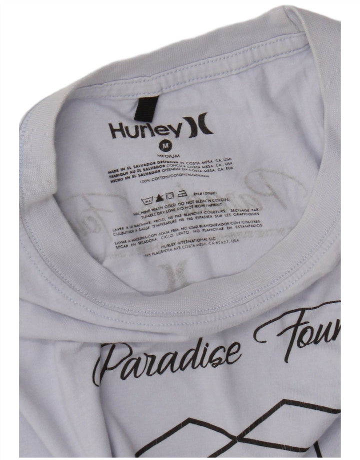 HURLEY T-Shirt Graphique Homme Bleu Moyen Coton